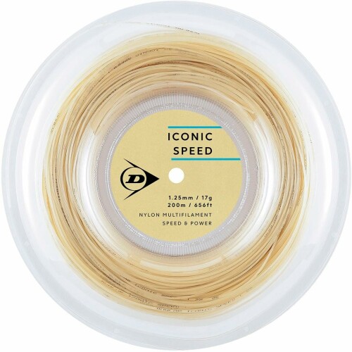 ダンロップ(DUNLOP) テニス 硬式テニス ストリング ICONIC SPEED（アイコニック・スピード）ロール 200m ナチュラル 1.25/17G DSTA32021