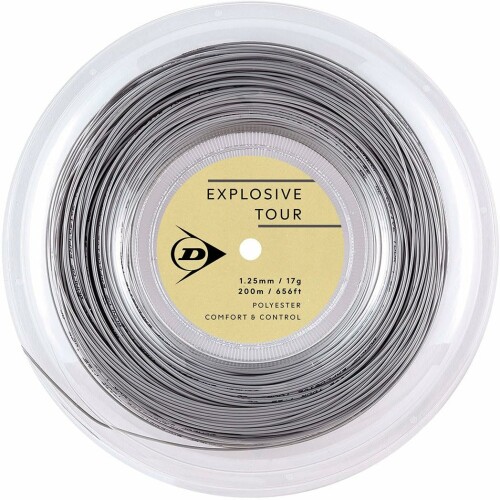 ダンロップ(DUNLOP) テニス 硬式テニス ストリング EXPLOSIVE TOUR（エクスプロッシブ・ツアー）ロール 200m グレー 1.25/17G DSTA12031｜アルメリア店 19,437円