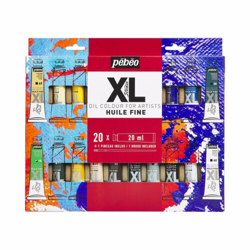 ペベオ (Pebeo) 油絵具XLセット(20mlX20色+筆1本付き)|アルメリア店