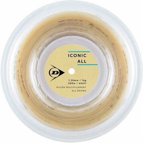 ダンロップ(DUNLOP) 庭球 硬式庭球 より糸 ICONIC ALL（冷コーニック・櫂）一巻き 200m 自然的 1.30/16G DSTA32001
