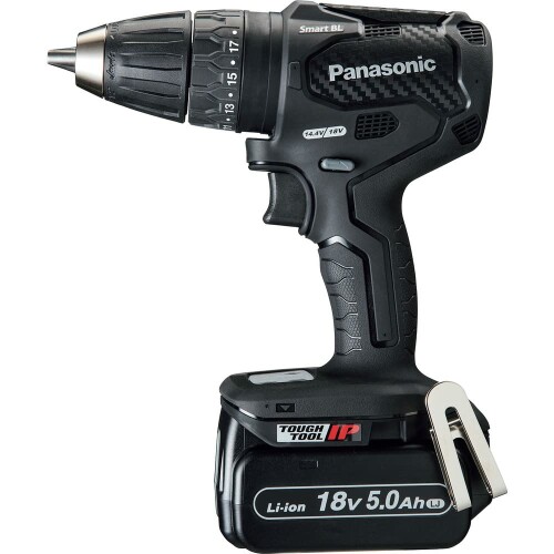 パナソニック(Panasonic) 充電振動機能付 ドリルドライバー 18V 5.0Ah電池パック×2個/充電器/大収納ケース付 デュアル (14.4V/18V) スマートBL タップモード EZ79A3LJ2G-B ブラック|アルメリア店