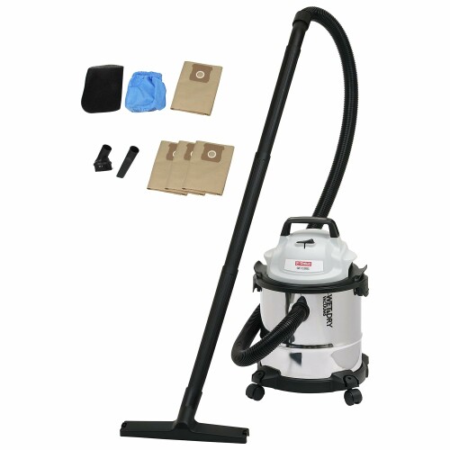 イーバリュー(E-Value) 乾湿両用掃除機 12L EVC-120SCL+集塵袋3枚増量セット ステンレスタンク コード式 紙パック 濡れたゴミも吸引可能 集塵容量 8L 吸水容量 6L 吸込仕事率100W