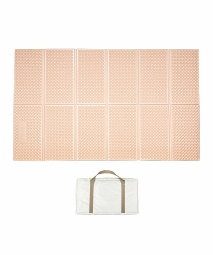 S'more(スモア) Aluminum Waffle Mat ワッフルマット キャンプ 折りたたみ アルミマット コンパクト 保温 冷気遮断 軽量 収納袋付き (caramel L)