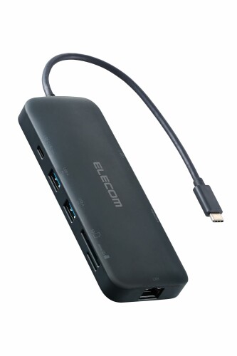 エレコム USB-C ハブ ドッキングステーション 8in1 PD100W HDMI 4K/60Hz対応 USB 10Gbps USB3.2(Gen2) 超高速データ転送 ネイビー DST-W10｜アルメリア店