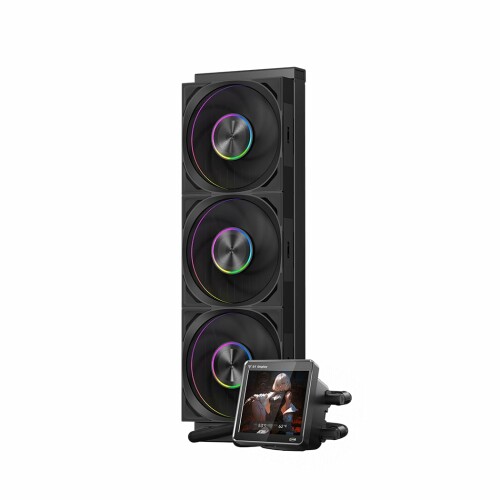 PCCOOLER CPS DT360 ARGB 見せびらかす 流動物空調設備 3.4in IPS見せびらかす 360粍 ARGB 水冷、高性能 F7 X120 モジュラーファン AM4/AM5、LGA115X/1200/1700/1851に相応う 黒いこと
