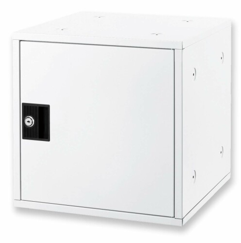 アスカ ミニロッカー 組立式ボックス シューズ対応 SB800W スタッキング可 下駄箱 ホワイト 350×350×350mm|アルメリア店