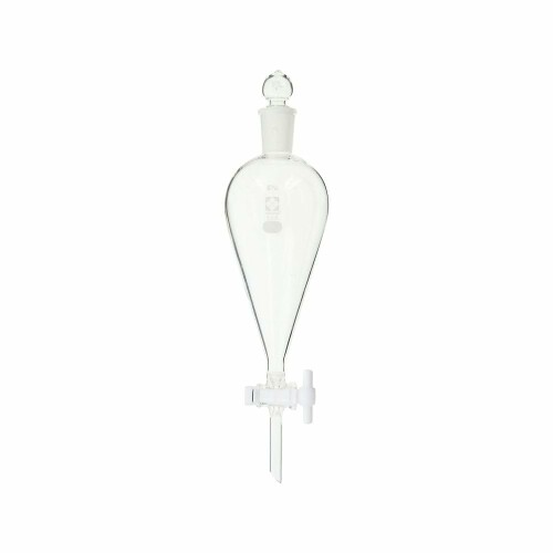 柴田科学 分液ロート スキーブ形 PTFEコック付 500mL 014260-500｜アルメリア店