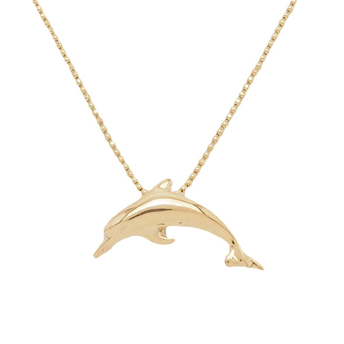 ハワイアンジュエリー ネックレス ペンダント トップ 14K ゴールド ドルフィンシングルトップ１ メンズ レディース イルカ ドルフィン ハワイ製