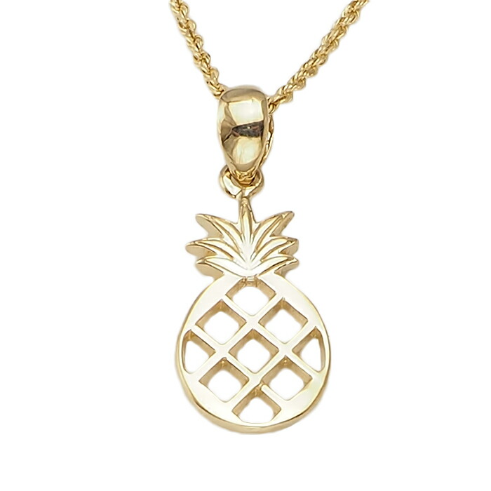 ハワイアンジュエリー ペンダントトップのみ 14金 パイナップル 楽天市場】ハワイアンジュエリー 14K ゴールド ペンダント トップ