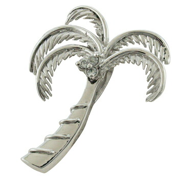 ハワイアンジュエリー ネックレス ペンダント トップ 14K ゴールド ３ダイヤモンドココナッツ パームツリートップ メンズ レディース ダイヤモンド ヤシの木 ハワイ製