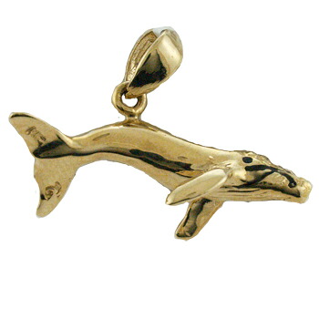 ハワイアンジュエリー ネックレス ペンダント トップ 14K ゴールド ホエールトップ メンズ レディース クジラ ハワイ製|ハワイアンジュエリー アロアロ