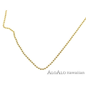 ハワイアンジュエリー ネックレス チェーン 14K イエローゴール ドダイヤカットチェーン 45ｃｍ レディース ゴールド