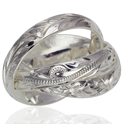 楽天市場】ハワイアンジュエリー リング 3連リング シルバー925