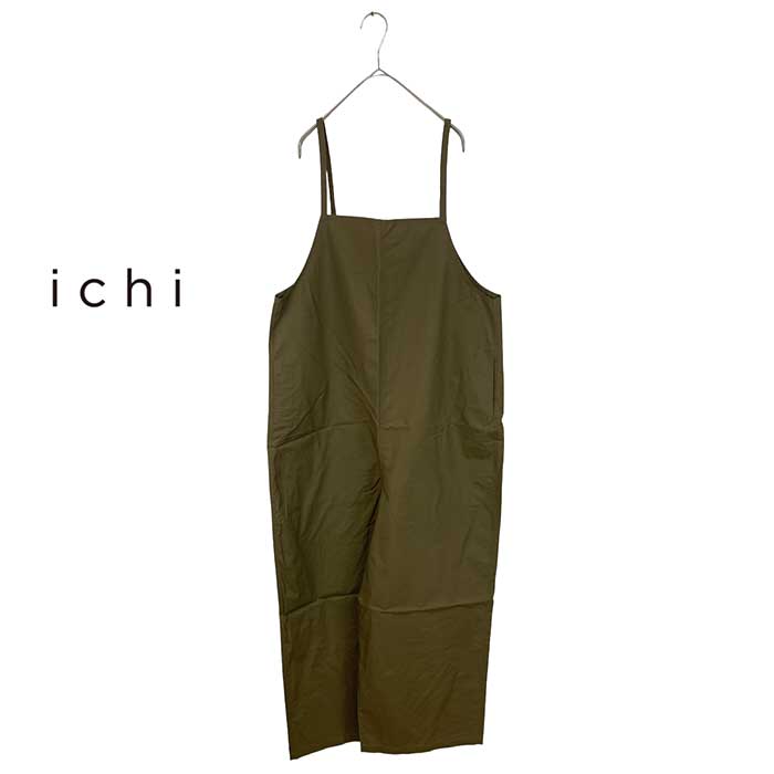 【最大P29倍マラソン】【14日10:00-全品P5倍!秋を楽しむお買い物!】イチ ichi レディース ( 230422 ) タイプライター サロペット オーバーオール ワイド コットン ナチュラル [230812]【SPS2603】