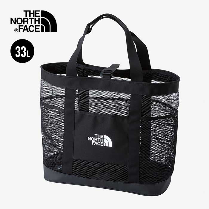 【最大P28倍マラソン】ザ・ノース・フェイス キャンプギア トートバッグ THE NORTH FACE NM82402 GLUTTON MESHTOTE S グラットンメッシュトートS 33L ポリエステル プール 海 春夏 ブラック ノースフェイス (240404)【SS25】