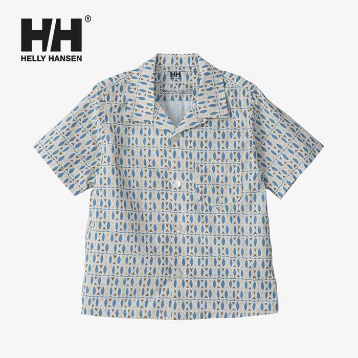 ヘリーハンセン　バスクシャツ　開襟　半袖　バスクシャツ　オープンカラーシャツ HELLY HANSEN ヘリーハンセン 半袖シャツ メンズ レディース