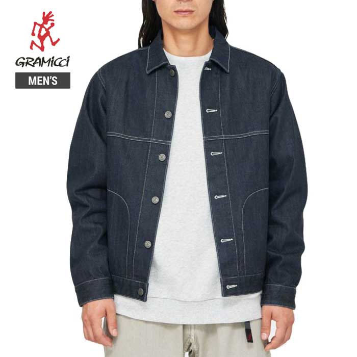 dirge バジュラ デニム ジャケット ジーラ GeeRA 衿抜きバック刺しゅうデニムGジャン （サックス