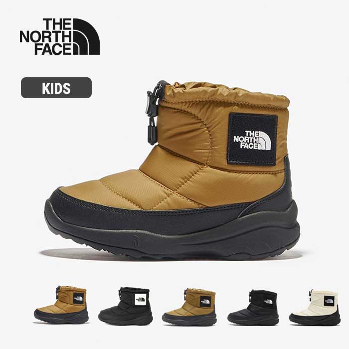 【最大P28倍マラソン】ザ・ノース・フェイス THE NORTH FACE ヌプシ ブーティ ロゴ ショート キッズ NFJ52280 防水 保温 K Nuptse Bootie Logo Short TNFブラック×TNFホワイト ノースフェイス [231003]