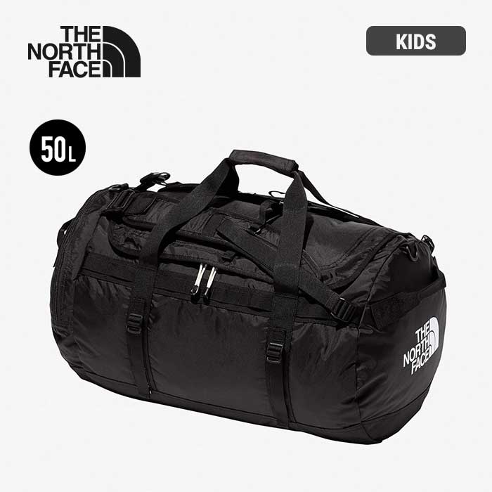 【最大P28倍マラソン】ザ・ノース・フェイス THE NORTH FACE キッズ バッグ ナイロンダッフル50 NMJ72352 ドラムバッグ ダッフルバッグ ブラック 50L K NYLON DUFFEL 50 ナイロン ポケッタブル 大きめ 大型 旅行 キャンプ (250126)