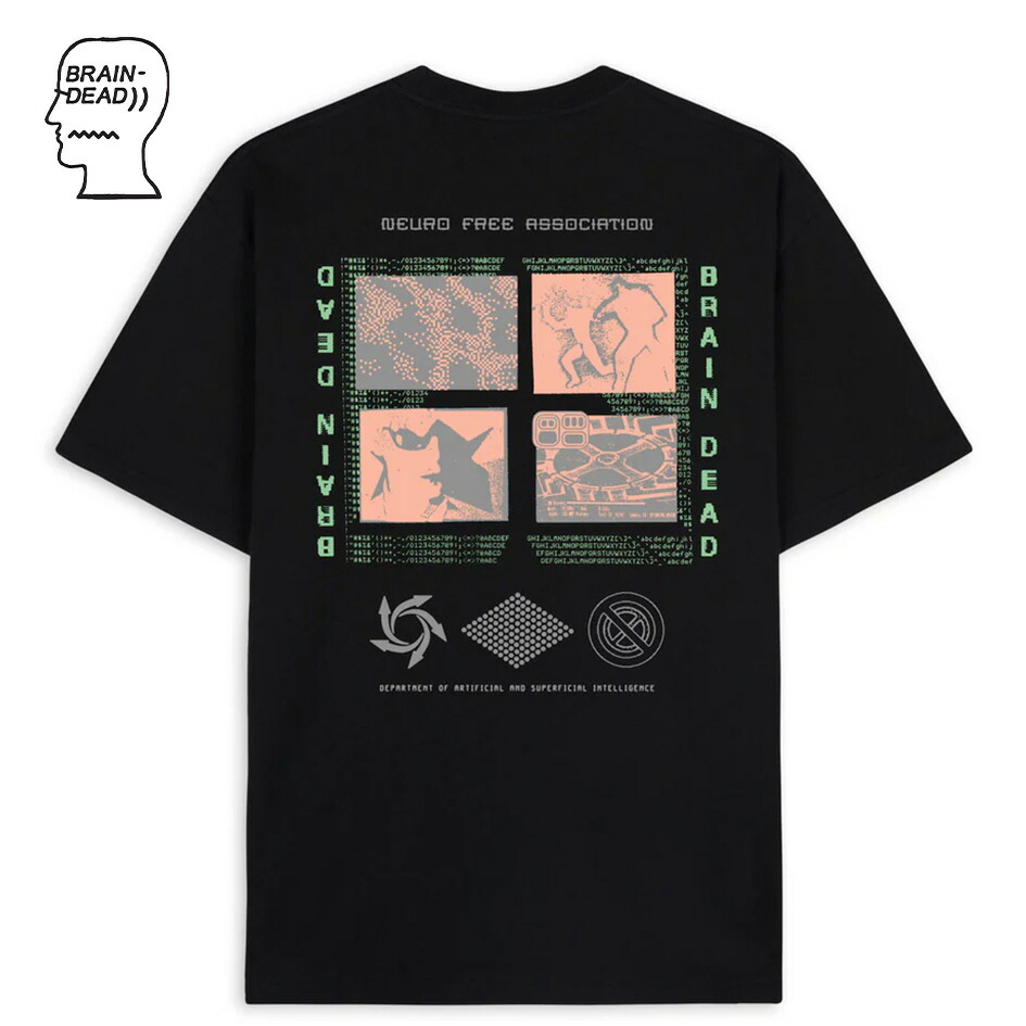 【10日最大P19倍】ブレインデッド BRAINDEAD neuro association TシャツNEURO ASSOCIAT T-SHIRT brain dead tシャツ グラフィックtシャツ ストリートファッション アート 個性的 ユニセックス 海外ブランド おしゃれ メール便 (250509)【SPS2603】