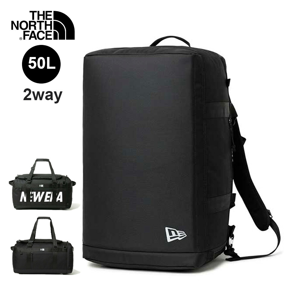 【18日最大P21倍】ニューエラ ダッフルバッグ リュック バックパック newera CLUB DUFFLE BAG LOGO 50L クラブダッフル ボストンバッグ 2WAY ブラック 旅行 (240305)