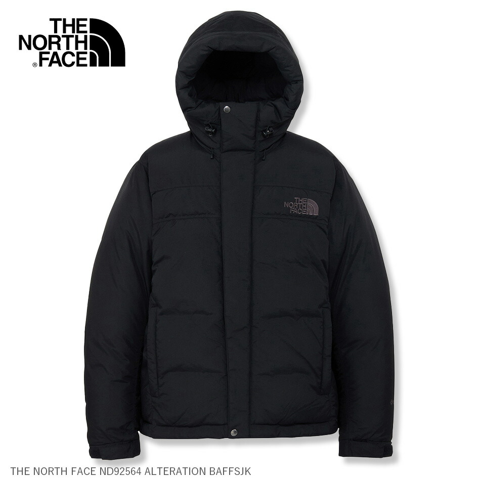 【10日最大P19倍】ザ・ノース・フェイス THE NORTH FACE オルタレーションバフズジャケット ユニセックス ND92564 ALTERATION BAFS JACKET 黒 ブラック S/M/L/XL ダウン 防寒 撥水 GORE-TEX WINDSTOPPER 冬アウター