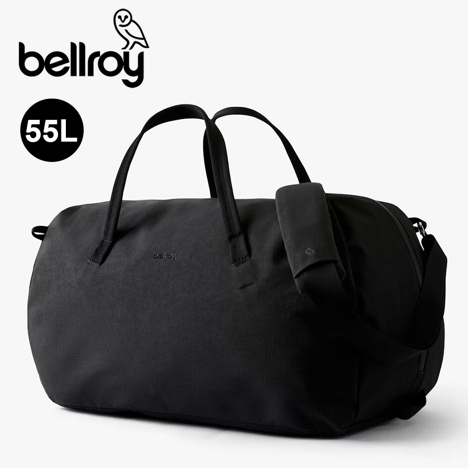 【18日最大P21倍】ベルロイ BELLROY VENTURE DUFFEL 55L BLACK ベルロイ ベンチャーダッフル ボストンバッグ 大容量 軽量 防水 旅行 出張 ジムバッグ メンズ レディース ユニセックス ブラック 3WAY リサイクルナイロン素材 (250904)