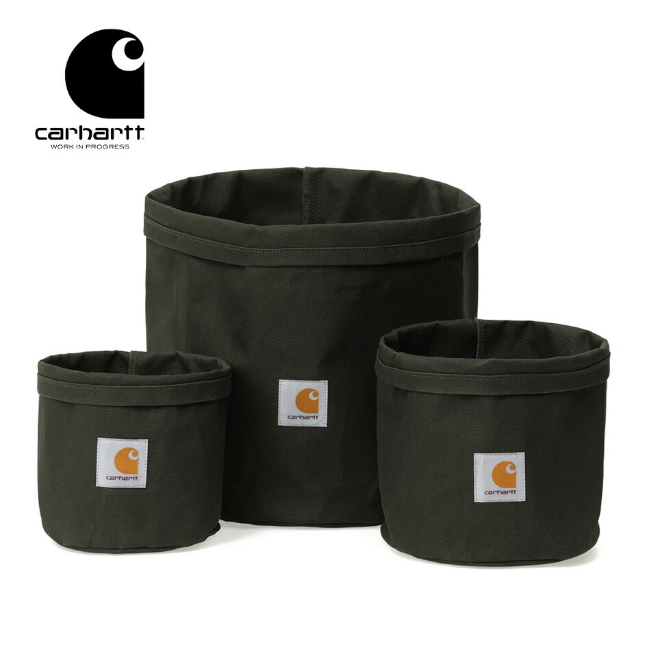 カーハート CARHARTT I032014 CANVAS PLANTER SET キャンバスプランターセット Olive 耐久性抜群 ワックスコーティング ディアボーンキャンバス 3サイズセット プランター おしゃれインテリア ガーデニング ポットセット ギフト プレゼント おしゃれ (250828)