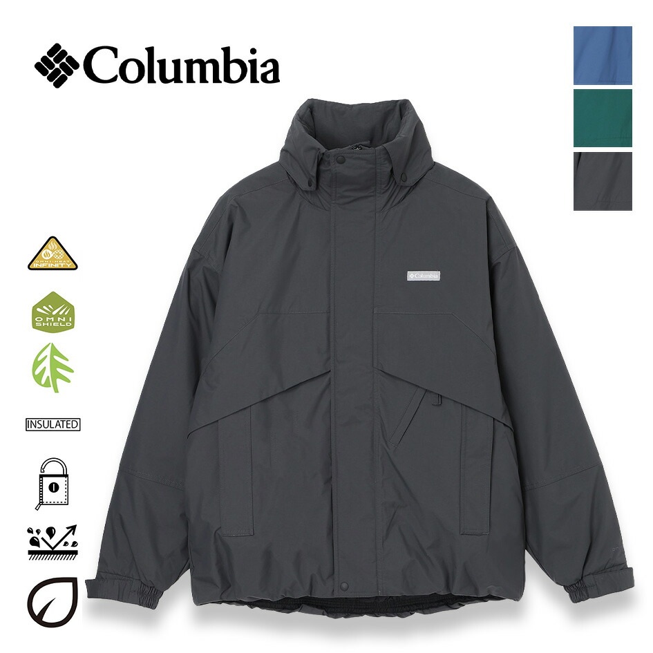 【最大P28倍マラソン】コロンビア 中綿ジャケット メンズ 防水 撥水 オムニヒート Columbia Bowl to Dome Jacket PM0557 パファージャケット フード付き 保温 アウトドア 90s レトロ PM0557 ボウルトゥドームジャケット 011 L
