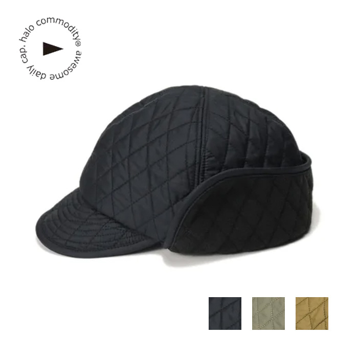 【18日最大P21倍】ハロコモディティ フラッターフラップキャップ メンズ レディース ユニセックス HALO COMMODITY h253-280 FLUTTER FLAP CAP 帽子 耳当て付き 防寒 アウトドア 軽量 冬 キルティング 登山 メール便 (250912)