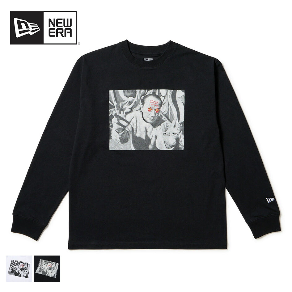 【最大P29倍マラソン】ニューエラ 長袖 レギュラーフィット コットン Tシャツ ロンT 岡本太郎 フォト アートプリント ブラック NEWERA TARO OKAMOTO Regular Fit Long Sleeve T-Shirt New Era 14683929 14683930 LS CT TEE TAROKA PHOTO (251031) メール便