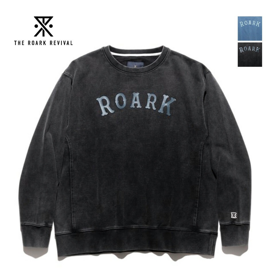 【18日最大P21倍】ロアーク クルースウェット メンズ 12.5oz 裏毛 スウェット ウォッシュ加工 ヴィンテージ風 古着ライク リラックスフィット サイドリブ オリジナルボディ ROARK REVIVAL MEDIEVAL RSWJ1171