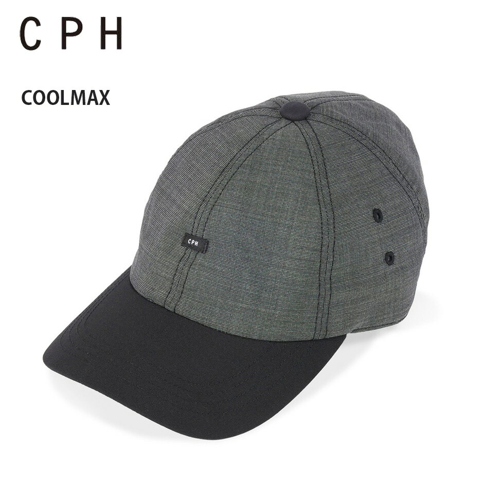 【1日最大P21倍】シーピーエイチ ヘッドウェア バギーキャップ クールマックス ブラック CPH BAGGY CAP COOLMAX BLACK キャップ メンズ レディース 帽子 軽量 吸水速乾 通気性 調整可能 ストリート カジュアル 07-60  BLK Q メール便 (260319)