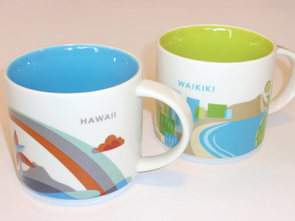 楽天市場 在庫なし Starbucks スターバックス ハワイ限定マグカップ Hawaii Waikiki 2個セット ペア Aloha Diaries ハワイセレクトshop