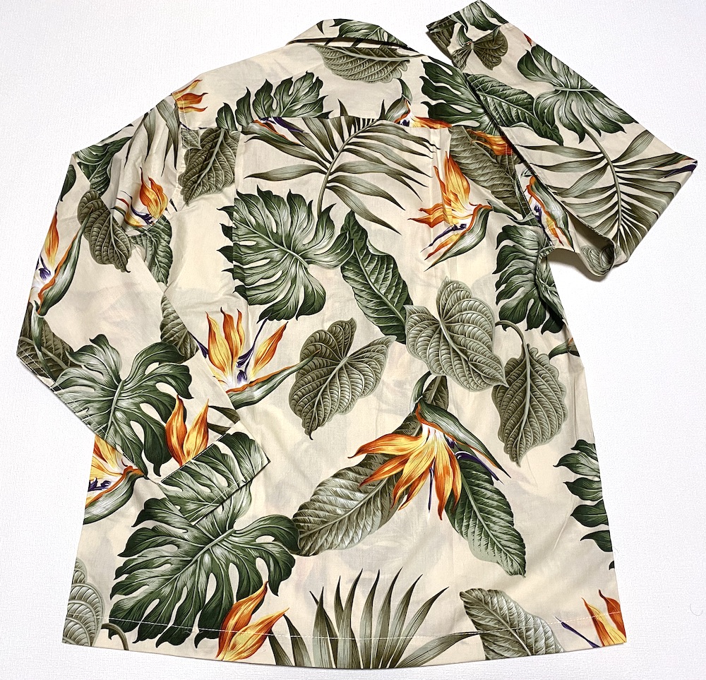 アロハシャツ メンズ 長袖 大きいサイズ H1sportswear H1スポーツウェア H1l002 クリーム フラワー ストレリチア レディース 人気 おしゃれ プレゼント ギフト 誕生日 お祝 父の日 イベント 旅行 リゾート アウトドア 限定 ブランド 柄シャツ 衣装 送料無料