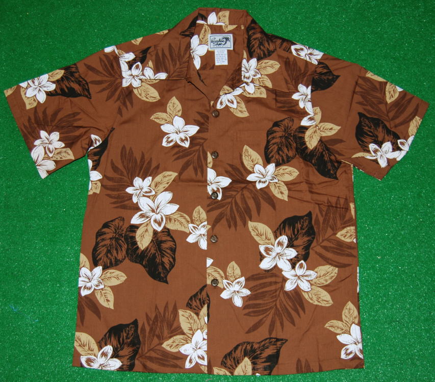 現金特価 楽天市場 アロハシャツ メンズ Paradise Style パラダイス スタイル Pss008 半袖 メンズ ブラウン 茶色 ハワイアンフラワー柄 花柄 プルメリア コットン35 ポリエステル65 開襟 オープンカラー 送料無料 アロハシャツのwakuwaku