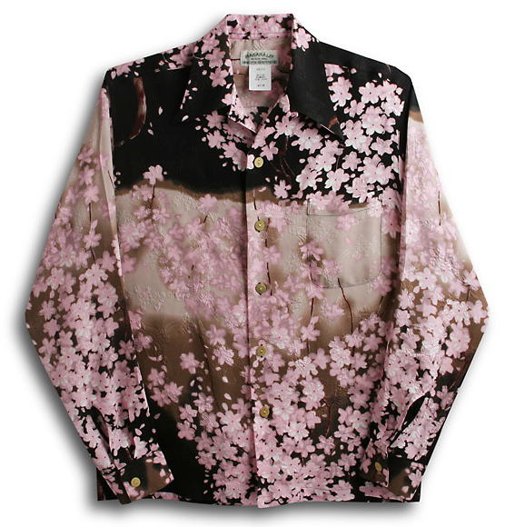 【LALAKAI】和柄　長袖アロハシャツ　鶴　MEDIUM LALAKAIの長袖アロハシャツ1ページ目 | アロハシャツの専門店