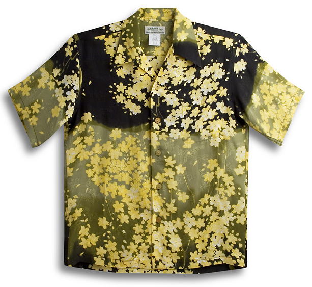 アロハシャツ|半袖|メンズ|レディース|MAKANA LEI・マカナレイ|AMT027SPNOV|オリーブ・緑であること|和柄|桜|差し上げ物|差し上げ物|お祝|生まれ落ちる日|婚礼の儀|母の日|父の日|クリスマス|旅する|地絹100%（膨れジャガード）|開襟|貨物輸送無料 カジュアルシャツ-メンズファッション