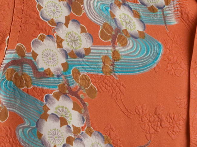 半袖アロハシャツ メンズ半袖 Makana Lei マカナレイ Amt033sppc ピーチ ピンク 桃色 さんご 和柄 鶴柄 花柄 梅 ボーダー パターン シルク 膨れジャガードシルク 100 開襟 オープンカラー 送料無料商品 Painfreepainrelief Com