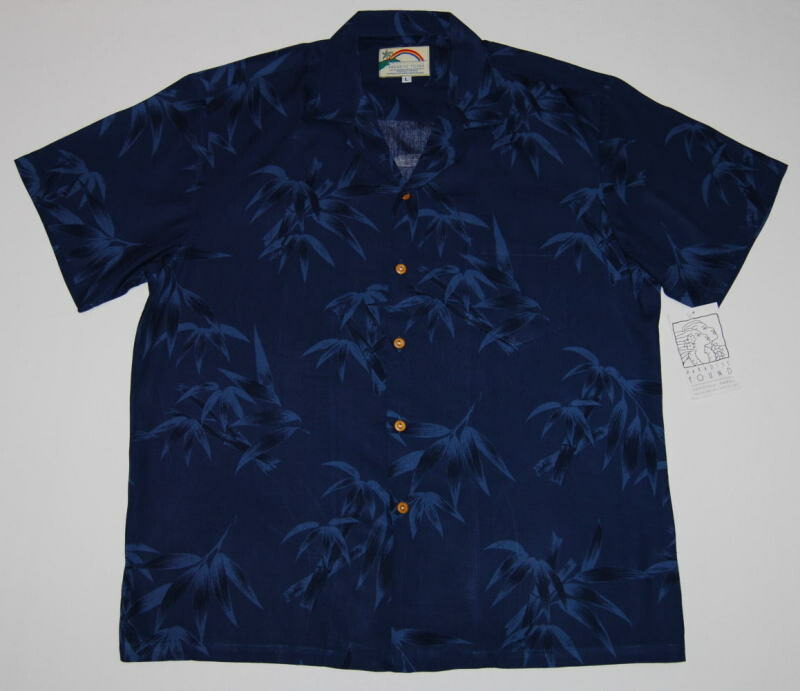 アロハシャツ メンズ 馬鹿でかい大いさ PARADISE FOUND パラダイスファウンド PF138 半袖 米国海軍 紺 バンブー 竹 笹 岩礁 葉柄 一般受け 今めかしい 差し上げ物 差し上げ物 アロハ州ブランド名 お祝 生まれ落ちる日 父の日 御芽出度 旅する 御召しもの 柄ティーシャツ ツートーン 開襟 貨物輸送無料