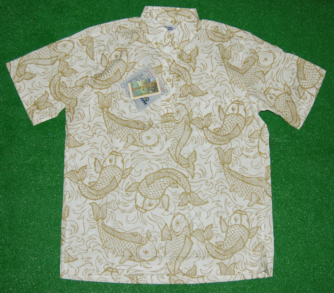 アロハシャツ メンズ 大きいサイズ REYN SPOONER レインズ RS224 white 白 カーキ 鯉 和柄 ゆかた ハワイ 高級 ブランド おしゃれ 人気 プレゼント ギフト 結婚式 父の日 誕生日 還暦 お祝 イベント 柄シャツ 旅行 アウトドア 裏生地仕様 プルオーバー ツートーン 送料無料｜アロハシャツのWAKUWAKU店