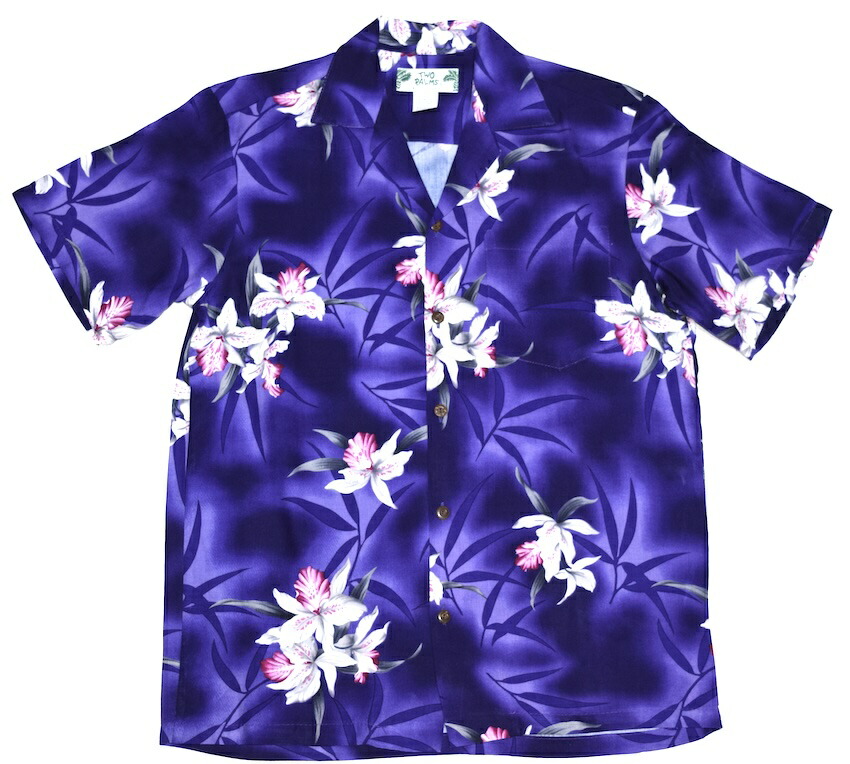 KAMEHAMEHA 未使用 XXL アロハシャツ ボタニカル フラガール 紫 KAMEHAMEHA 未使用 XXL アロハシャツ ボタニカル フラガール 黒