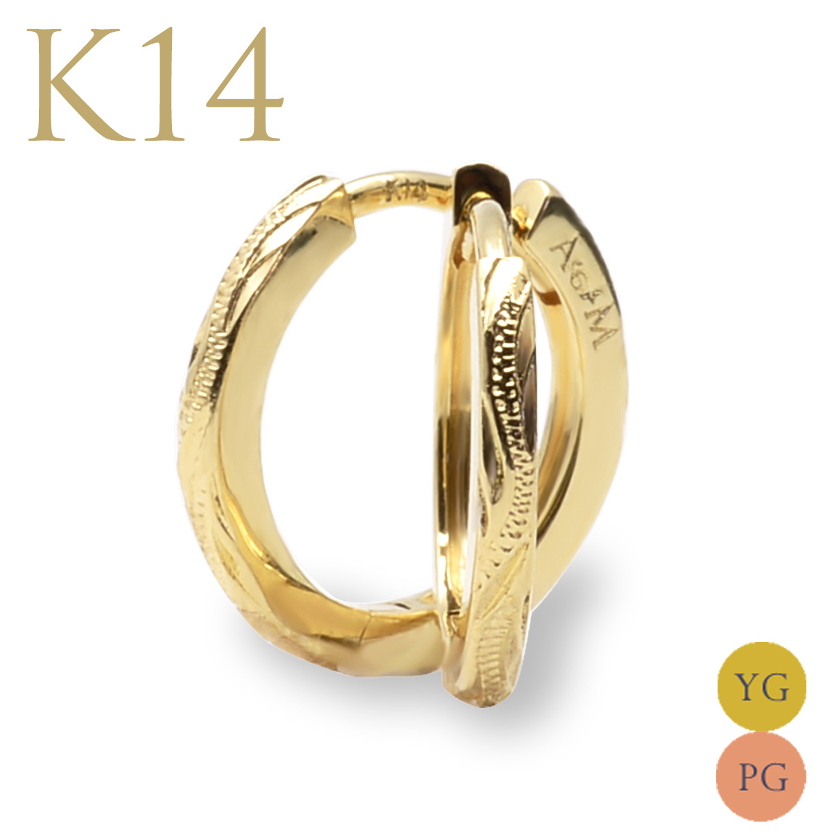 お得超特価✨特別価格✨K18 18金 18k YG フープピアス《ハンマーヘッドタイプ》 ピアス