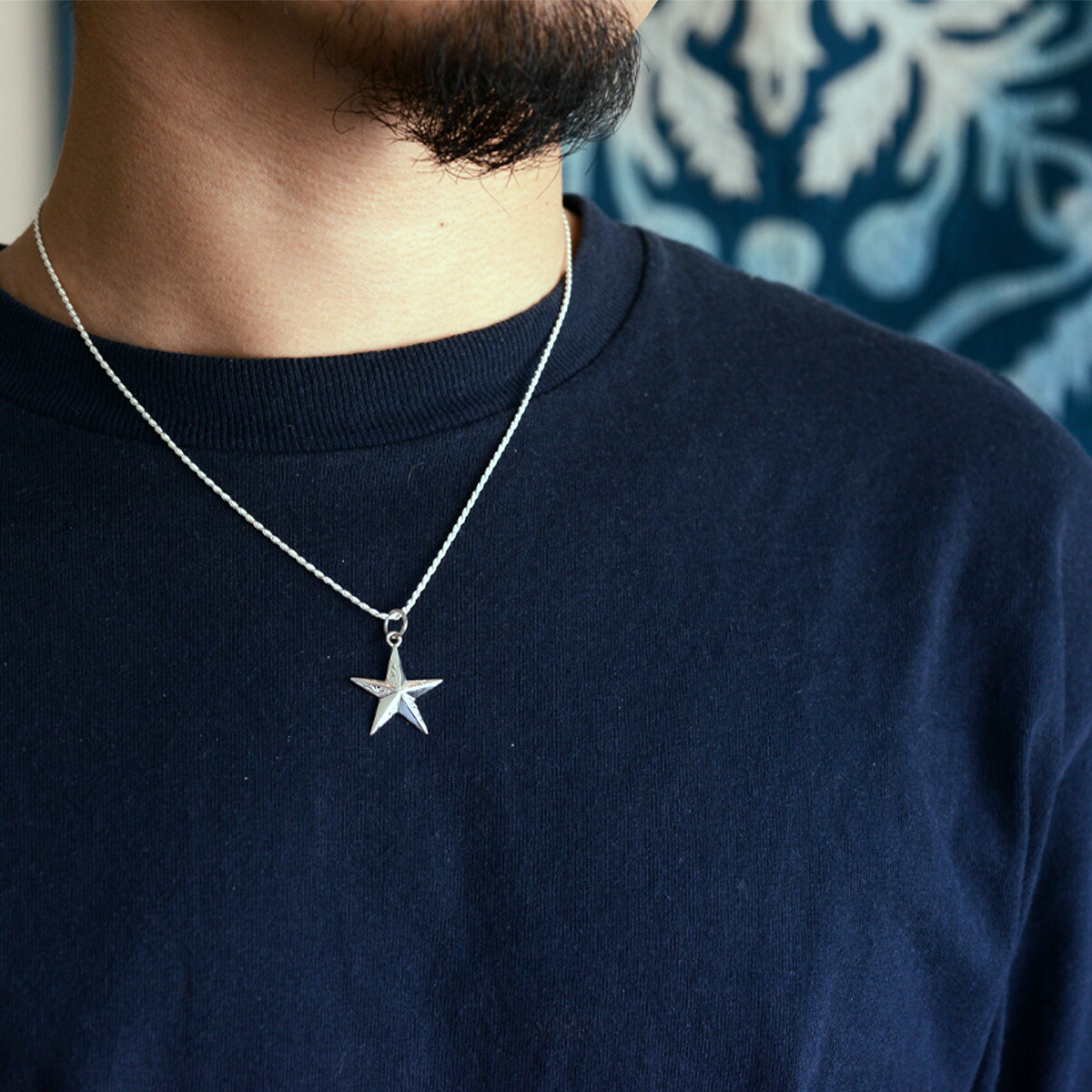 通販 激安 ハワイアンジュエリー ネックレス レディース メンズ シルバー ペンダント スタースクロールペンダント シンプル プレゼント Fucoa Cl