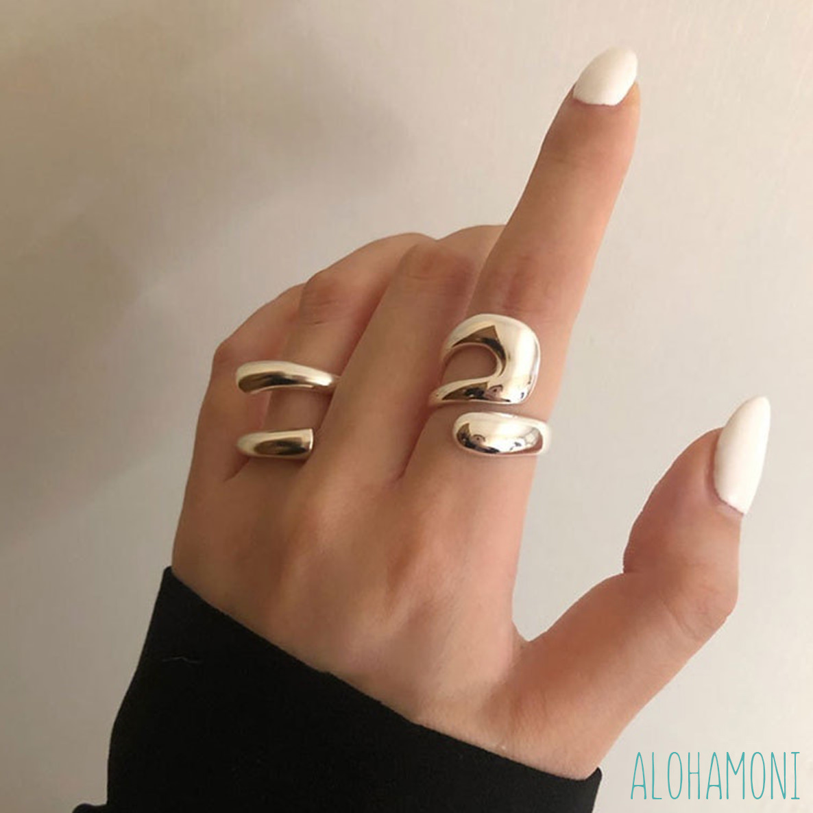 楽天市場】ヴィンテージ リング 2点セット カーブリング & 細ぷっくり