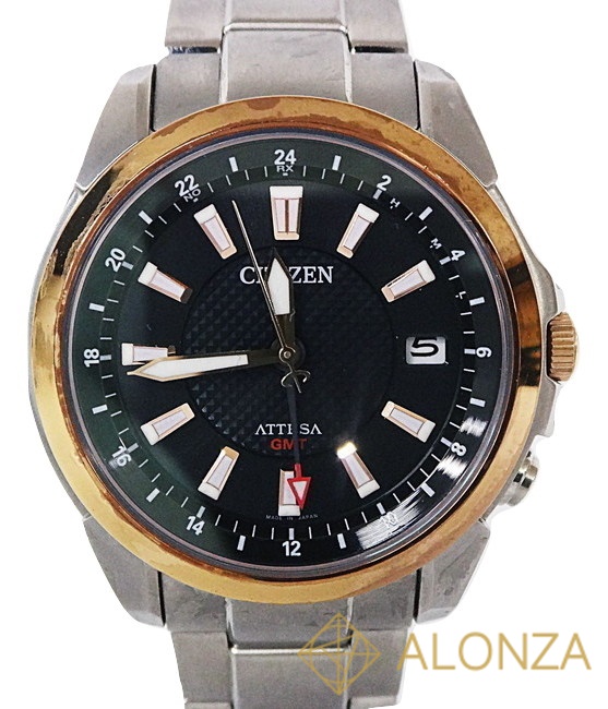 楽天市場 中古 Cランク Citizen シチズン アテッサ Gmt H116 T Gn 4w S ブラック Alonza楽天市場店