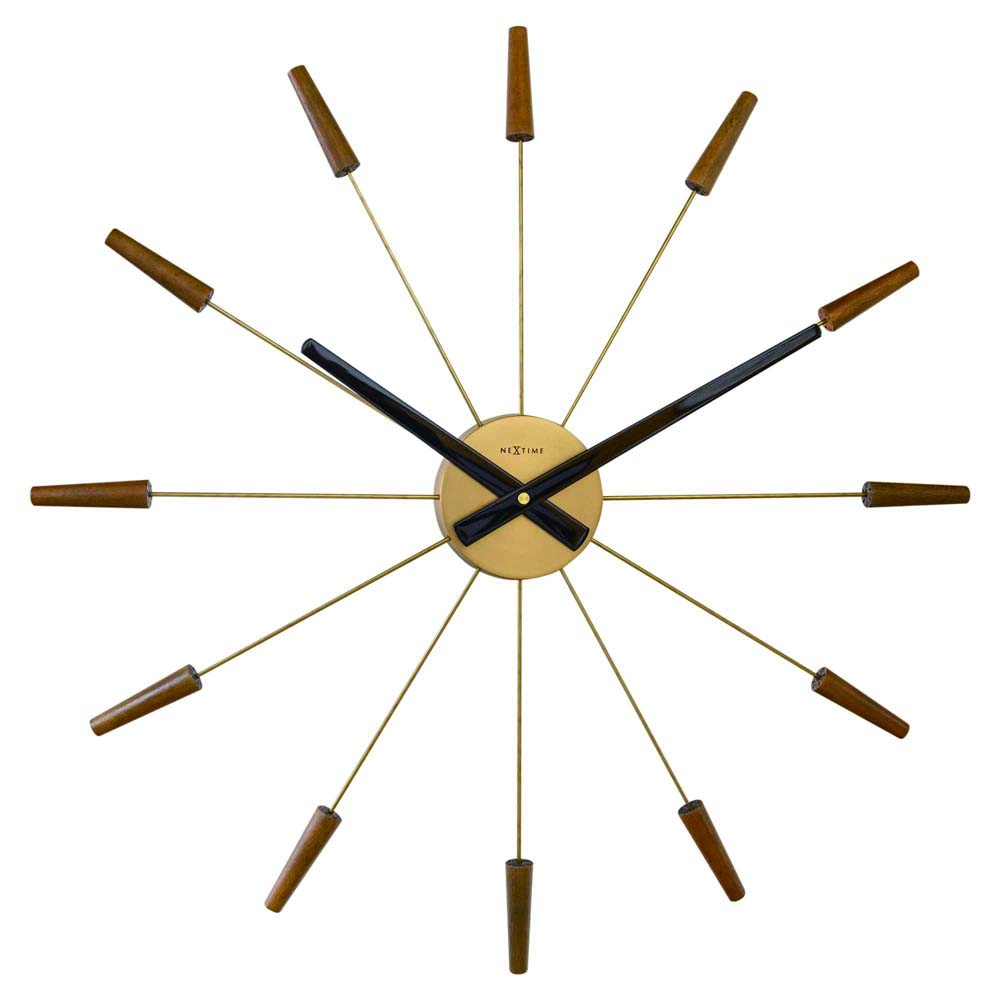 壁時辰儀 掛け時計 NEXTIME ネクスタイム ウォール時辰儀 Plug-inn GD ゴールド / NXT-2610BR STANDARD COLLECTION