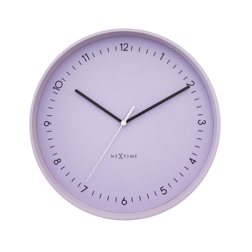 壁時計 掛時計 NEXTIME ネクスタイム ウォールクロック Berlin L パープル / NXT-3543LA メタルケース STANDARD COLLECTION