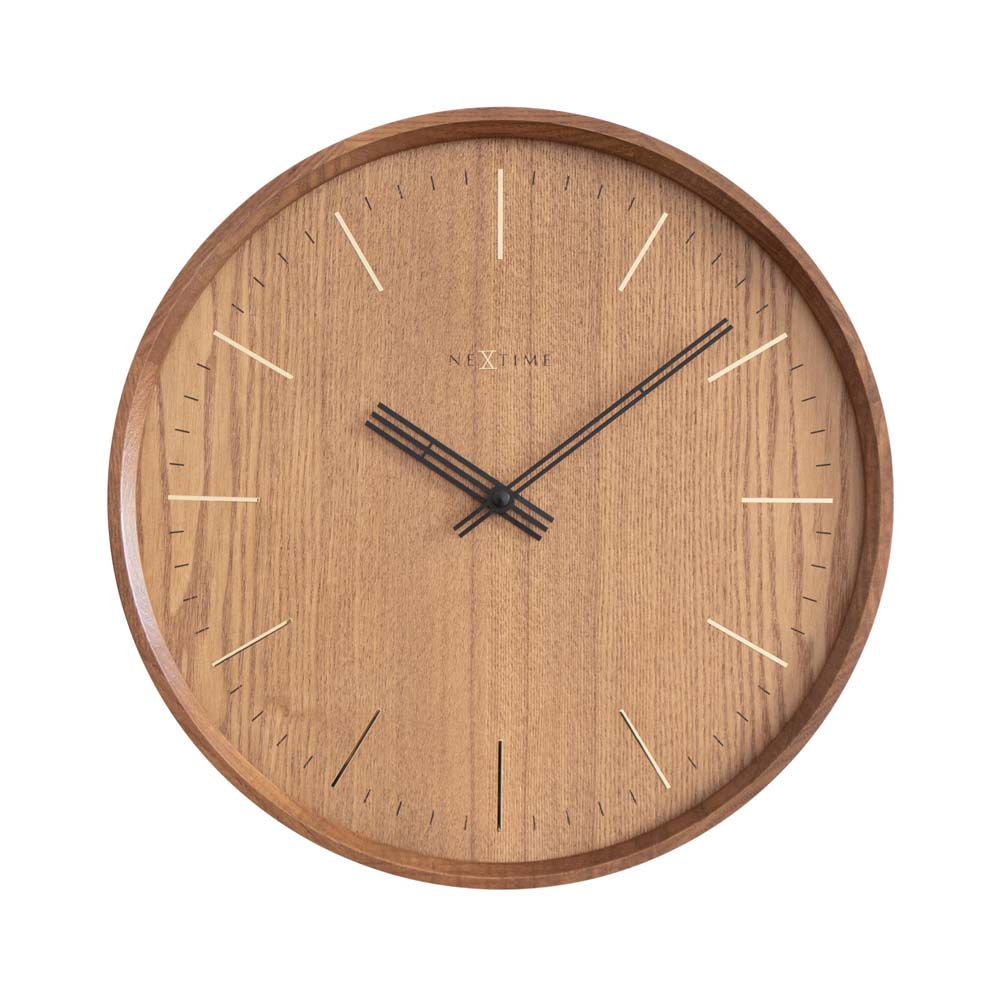 壁時計 掛時計 NEXTIME ネクスタイム ウォールクロック Fin / NXT-J040 ナチュラル ウッド Past Present Series｜アロット　店