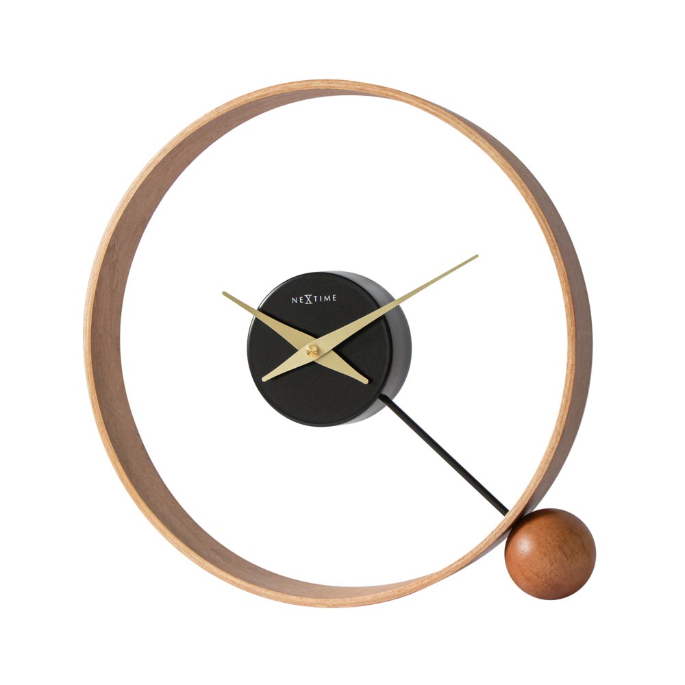 置時計 NEXTIME ネクスタイム インテリアクロック Orbit BK ブラック / NXT-J046 ウッド Past Present Series|アロット 店